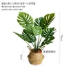 Costela-de-Adão Artificial, uma planta em vaso de luxo minimalista de alta qualidade para decoração de escritório e exibição no chão da sala de estar, uma planta árvore artificial biônica.