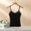 Camisola de Encaje con Almohadillas para el Busto, Sujetador Base, Íntimos Todo en Uno de Espalda Hermosa para Mujer, Verano sin Espalda