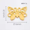 Pingente de Borboleta Estilo Coreano Acessórios DIY Liga Galvanizada Joias Colar Pulseira Brincos Pingente Único Pingente Duplo Pingente Pequeno