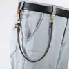 Pantalones con Cadena en la Cintura Retro Simples Accesorios Hombres y Mujeres Mismo Estilo Japonés y Coreano ins Estilo Harajuku Cadena Distintiva para Pantalones de Calle de Piel de Vaca