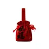 Bolsa con Cordón Bolsa de Lona para Dulces de Boda Bolsa Creativa de Caja de Dulces Bolsa Tote Bolsa de Tela para Boda Regalo de Boda Personalización