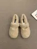 Zapatos Mary Jane planos peludos para mujer, nuevo estilo otoño e invierno 2026, forrados de felpa, cálidos, zapatos peludos de una sola tira