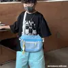 Bolso Coreano Moderno y Elegante para Niños, Bolso de Pecho de Moda Color-Blocking para Niños Pequeños, Genial Bolso Cruzado para Niños Pequeños que Salen