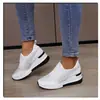 Zapatos de Cuña de Talla Grande para Mujer 2026 Primavera Nuevo Estilo Zapatos con Pedrería para Aumentar la Altura Zapatos de Tacón Alto sin Cordones Zapatos Deportivos Casuales para Mujer