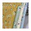 Ropa para Niños Algodón Puro Rayas Geométricas Flores Blancas Pequeñas Finas Rayas Jacquard Tela de Gasa Vestido de Cadena Tejido