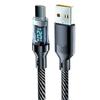 Cable de datos de carga rápida audaz en tiempo real con pantalla digital de 120 W para Huawei, Apple, Samsung y Xiaomi vivoppo línea de carga flash