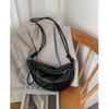 Bolso bandolera pequeño de piel de vaca para mujer, nuevo bolso de piel auténtica, bolso de media luna para mujer, bolso de hombro tipo sillín de alta gama