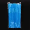 Pajilla Color Art paquete transparente de 8 colores 100 piezas/paquete pajilla plástica desechable creativa curva 6 * 260 mm