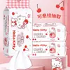 Sanrio Gato KT Toallas Faciales Desechables Portátiles Engrosadas Tipo Colgante Toallitas Faciales Paquete Familiar