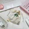 03139 Bolsa Organizadora de Artículos Varios Estilo Fresco Pequeño Bolsa Portátil a Prueba de Polvo con Cordón Bolsa de Almacenamiento