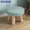 Taburete Pequeño de Madera para Uso Doméstico, Elegante Taburete para Cambiarse los Zapatos, Taburete Redondo, Taburete Bajo para Sofá de Adultos, Banco Pequeño al por Mayor