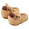 Pantuflas de algodón para niños con diseño de capibara para invierno, cálidas y afelpadas para niños y niñas, adecuadas para niños mayores y uso doméstico padre-hijo, con diseño de talón cerrado