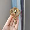 Broche Pingente Gota de Água de Cristal Temperamento Exagerado Europeu e Americano Strass Corsage Pin Retrô Acessórios de Vestuário Acessórios Mulheres