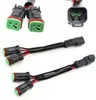 Venta al por mayor de fábrica, impermeable, adaptador macho DT, línea de conversión uno a dos, arnés de cableado para interruptor de luz de trabajo, arnés de cableado de conversión de conector DT
