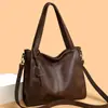 Bolsa de mano transfronteriza de gran capacidad, bolso de hombro de cuero suave con múltiples compartimentos, bolso de mano elegante para el trabajo, bolso de mujer personalizado