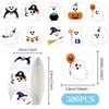 53 Piezas/60 Piezas/Pegatinas de Graffiti de Personajes de Terror de Halloween de Moda Europeas y Americanas para Decorar Bolsas de Regalo, Botellas de Agua y Cajas de Almacenamiento