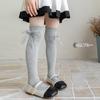 Meias Infantis para Meninas Finas Laço Médio Meias de Princesa para Meninas Versátil Meias de Joelho de Bebê para Primavera e Outono