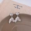 Aretes de Cola de Sirena para Mujer Diseño Nicho con Sentido del Diseño Aretes con Sentido del Diseño Atmosférico Aretes de Zircón y Perlas Sentido Avanzado