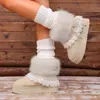 Otoño/Invierno 2026 Nuevo Estilo Gamuza Felpa Forrada Engrosado Casual Zapatos de Algodón Transfronterizo Talla Grande Suela Gruesa Botas de Nieve para Mujer Venta al por Mayor