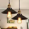 Luminária Pendente Loft Arte em Ferro Retrô Preto Lâmpada Moderna Simples Sala de Jantar Bar Lâmpada de Cabeça Única Estilo Industrial Projeto de Hotel Luz