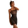 Mu Love Lencería Sexy Talla Grande Perspectiva Rayas de Cebra Ropa de Red Deseo Puro Seducción Pijamas Sexys Ropa de Pasión