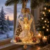 Cena Festiva Mini Iluminada Transfronteiriça Sino de Natal Brilhante Decoração de Natal