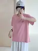 Ying+ Treze Linhas Pintado Pato Donald Carta Floco de Neve Algodão Camiseta Gola Redonda Emagrecedora Versátil Manga Curta Verão M50-6025