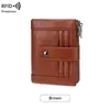 Cartera de Mujer Antimanética RFID Nueva Transfronteriza Piel Suave Versátil para Negocios Billetera para Monedas Cremallera Doble Ranuras Múltiples para Tarjetas Cartera Corta