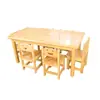 Mesa de Madeira Maciça para Jardim de Infância Mesa e Cadeira de Madeira para Crianças Mesa de Aprendizagem Mesa de Jogos Mesa de Brinquedos Mesa e Cadeira de Madeira Maciça para Jardim de Infância