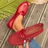 Zapatos de malla transpirables de suela blanda de gran tamaño para mujer, nuevos zapatos Mary Jane de malla hueca de suela plana, superventas transfronterizo
