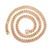 El Collar de Cadena Cubana Full Diamante Más Vendido de Amazon Acero Inoxidable 316L Circonita Hip-Hop Rap Influencer Estilo Joyería Accesorios