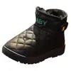 Botas de Neve Infantis Grandes Pequenas e Médias Forradas com Fleece Sapatos de Algodão Espessados 2024 Inverno Solado Macio Antiderrapante Botas de Cano Curto para Meninos