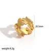 Serie de Flores Huecas Transfronterizas Anillo de Acero de Titanio Anillo para Mujer Diseño de Nicho Versátil Anillo de Acero Inoxidable No se Desvanece