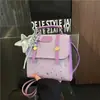 Mochila Coreana 2026 Nova Moda Simples e Estilosa com Padrão de Estrelas, Mochila Minimalista Estilo College para Meninas