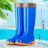 Queda Brusca de PreçoBotas de chuva de cano alto para mulheres, sapatos impermeáveis, sapatos de borracha, botas d'água para mulheres adultas, sapatos d'água espessados para cozinha para mulheres