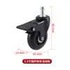 11*22 electroforesis en gel rueda transparente freno de rueda estante de PU rueda giratoria caster rueda de pie para silla de oficina carrito silencioso caster