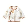 Chaqueta Acolchada de Medio Espalda para Bebé Recién Nacido, Ropa Interior Cálida, Estilo Otoño e Invierno Sin Costuras, Top Delgado de Algodón de Estilo Monje de 40g para Bebés