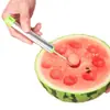 Tenedor de Fruta Acero Inoxidable Cuchara para Melón Cortador de Fruta Cuchara para Bolas de Helado Cuchara Multifuncional para Frutas Tallada