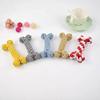 Juguete para Perro Cuerda de Algodón Resistente a Mordidas Zanahoria Masticador para Cachorro Juguete Tejido de Frisbee Resistente a Mordidas para Cachorro Suministros para Mascotas