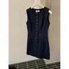 Vestido ajustado de verano 2026 estilo coreano minimalista sin mangas de tirantes ajustado para mujer