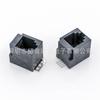 Socket RJ11 de 4p vertical en línea de 180 grados 52 cinta de plástico completo RJ45 malla SMT Punto de soldadura de alta temperatura