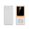 Mini power bank portátil con certificación 3C al por mayor, con cable incorporado, gran capacidad, adecuado para uso en exteriores y se puede llevar en aviones