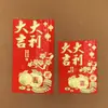 Caixa de Papel Vermelho Brilhante 2026 Envelope Vermelho para o Ano Novo, Envelope Vermelho Tradicional de Papel Macio, Bolsa de Envelope Vermelho de Alta Qualidade
