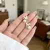 Brincos Populares Galvanizados para Mulheres, Moda de Luxo Leve, Elegantes de Alta Qualidade com Pérola em Forma de Gota, Brincos de Tarraxa Estilo Francês