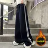 Pantalones de Pana Acanalada de Pierna Ancha Casuales de Invierno para Niñas de Edad Media y Mayores Pantalones Escolares Uniforme Estudiante Pantalones Rectos Cálidos para Exteriores