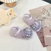 Sandalias para Niñas 2026 Verano Nuevo Estilo Zapatos de Moda Estilo Coreano para Niños con Lazo, Punta Cerrada y Cómodos Zapatos Planos de Cristal