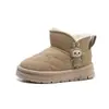 Botas de Nieve de Dibujos Animados para Niñas 2026 Nuevas Botas de Algodón Forradas de Piel de Invierno Zapatos de Algodón para Niños Botas de Algodón Engrosadas Forradas de Felpa para Niñas Pequeñas