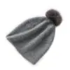 Gorro de Punto Mezclado con Lana Otoño e Invierno Nuevo Moda Femenina Casual Protección para las Orejas Gorro de Montón Cálido Moda Gorro de Lana