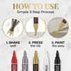 Pintura para reparación de inscripciones y lápidas más vendida transfronteriza, marcador de lápidas impermeable y que no se decolora, bolígrafo de pintura de gran capacidad de 3 mm