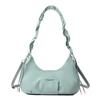 Bolsa Cruzada de Hombro Plegada para Mujer Estilo Coreano Zorro Colorido Color Puro de Gama Alta Nicho